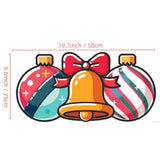 Christmas Bell Shape Mouse Keyboard Pad, 19.7" X 9.8" Extended Large Keyboard Mat, Soft Cute Creative Xmas Gaming Mouse Pad, Non-Slip Rubber Base Key Board Pad For Office & Home Desk Decoration