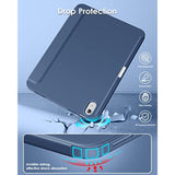 Ipad 10Th Generation Case 10.9 Inch 2022, Slim Tri-Fold Stand Soft Tpu Back Wi