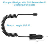 For Iphone 16E 17 Pro Max Air, Fast Car Charger Adapter For Iphone 16E, 16, 16 Pro Max, 16 Pro, 16 Plus, 15 Series, Car Adapter Plug With 2.8Ft Coiled Cable