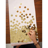 Black Metallic Glitter Foil Confetti Round Table Confetti Dots For Wedding Party Celebration Decorations 1.8Oz - 0.6Inch (Gold)