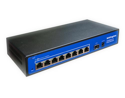 8 Port 2.5G Unmanaged Ethernet Switch With 10G Sfp+ Uplink, 8 X 2.5G Base-T Ports, 60Gbps Switching Capacity, Metal Fanless Design, Desktop/Wall-Mount, Plug & Play