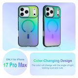 Aesthetic Case for iPhone 17 Pro Max Case for Women Girls [Compatible with Magsafe] Cute Girly Trendy Glitter Sparkly Rainbow Magnetic Protective