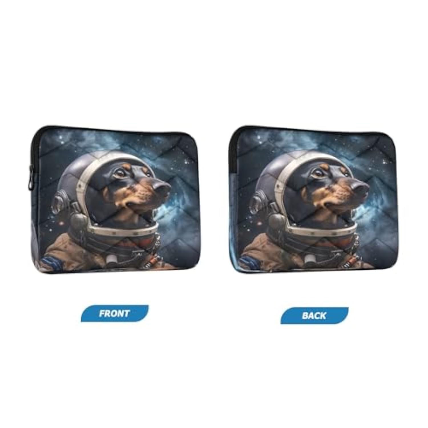 Astronaut Dog Laptop Sleeve Bag Compatible For 13-14 Inch Notebook, Water Resistant Computer Case Laptop Polyester Vertical Carrying Case