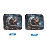 Astronaut Dog Laptop Sleeve Bag Compatible For 13-14 Inch Notebook, Water Resistant Computer Case Laptop Polyester Vertical Carrying Case