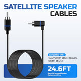 Satellite Speaker Cables Compatible with Vizio V51 M51 SB3651 SB36514 SB4051 SB4251?24.6ft Exact-Fit Surround Speaker Replacement Wires(Blue)