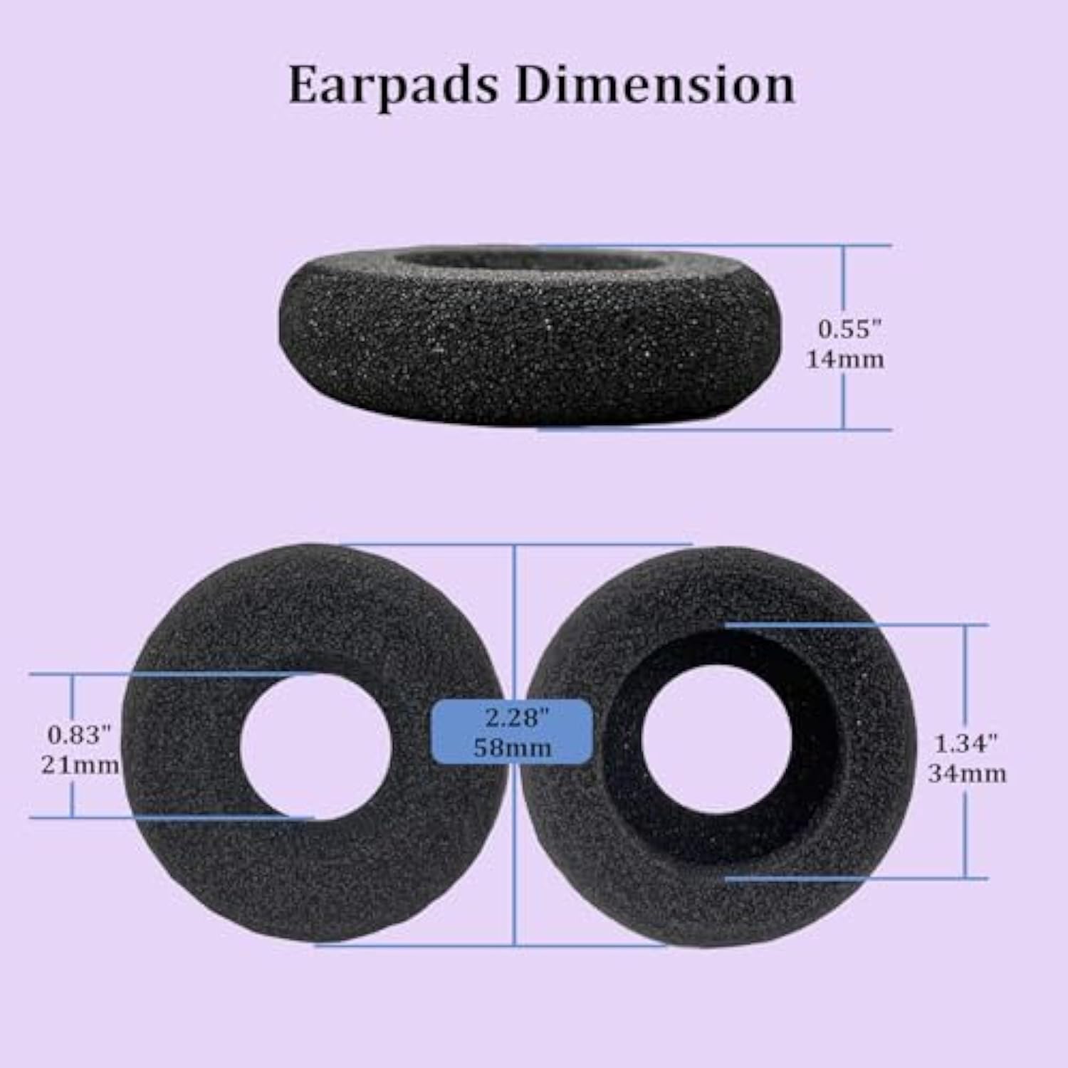 Replacement Ear Pads For Plantronics Headset Foam Ear Cushions Compatible With Plantronics Blackwire C320 3210 3220 3320 3225 Hw251N Hw261N Hw510 Hw520 Hw720 H251N H261N H351N Headphones (10 Pack)