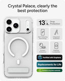 ZAGG Crystal Palace Case with Kickstand for iPhone 17 Pro Max - Clear, Drop Protection (13ft/4m), MagSafe Charging Compatible, ClearGuard
