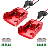 2 Pack Power Adapter Wheel Compatible With Milwaukee M18,18V Power Battery Wheel Conversion Kit With Switch, Fuse & Wire Terminals, 12Awg Wire, Power Connector For Diy Rc Car Toys And Robotics