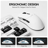 Click Lite Wireless Gaming Mouse, 800 to 12,000 DPI Adjustable, PAW3311 Sensor, 500mAh, 59g, 2.4G/BT/USB-C Rechargeable Wireless Mouse with 5