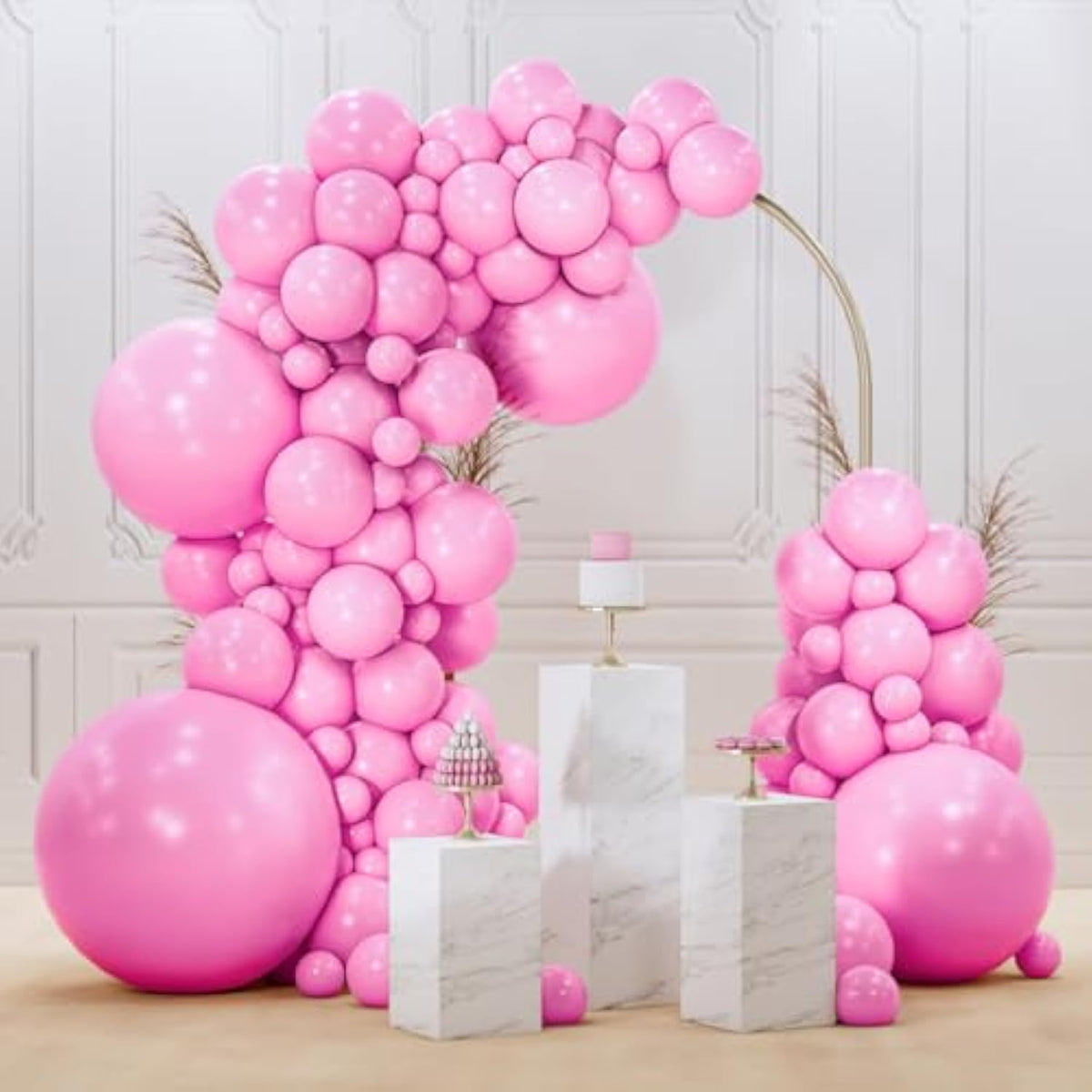 Pink Balloon Arch Kit (100 Pcs): Matte Latex Balloons for Party Decor