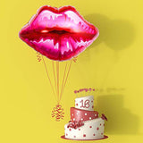 Red Lips Balloons Red Kiss Lips Balloons Shaped Aluminum Foil Mylar Ba