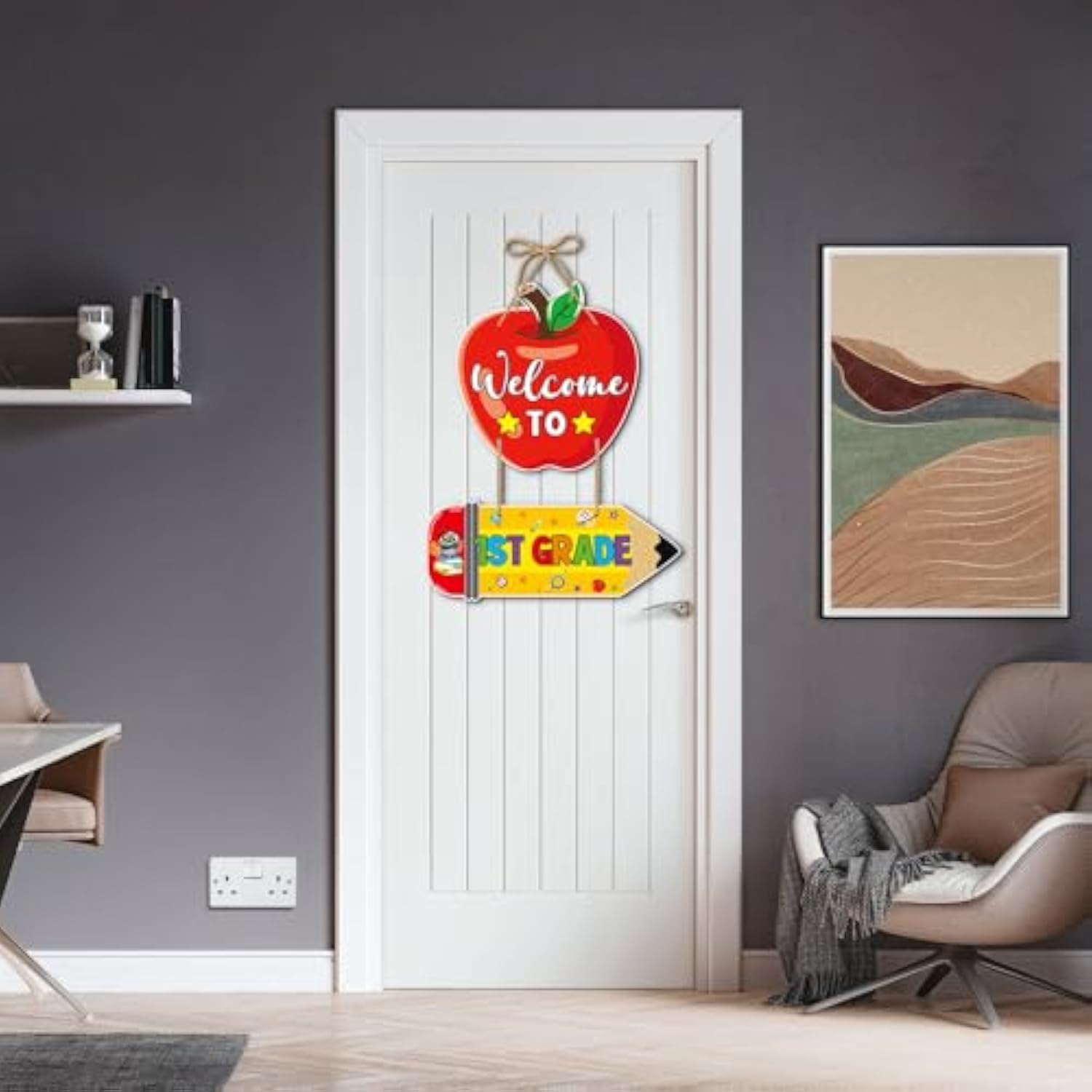 “Welcome to 1st Grade” door banner for first-day and classroom back-to-school décor