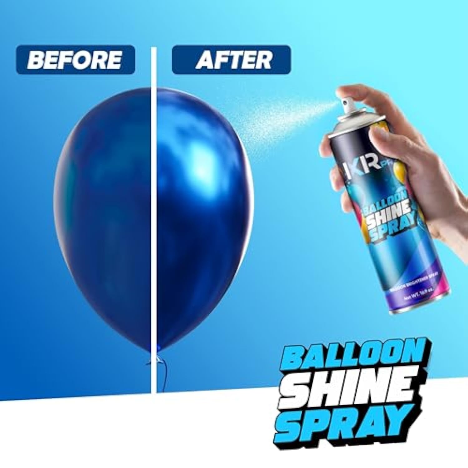 Balloon Shine Spray (16.9 Oz) No Need Towel Or Gloves, Instant High Shine Gloss Brite Balloons For Party Decoration For Ultra Lasting, Shine Balloon Spray Upgraded Formula