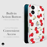 Cherry Dot Gems iPhone 16 Phone Case for Women, 6.1 Inch, MagSafe Compatible, UV Protected, Anti Scratch Coating, Durable Luxury, Drop Resistance 12ft