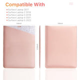 13.5" Sleeve For 13.5 Inch Microsoft Surface Laptop 5/4/3/2/1(2022/2021/2019/2018/2017 Released) Protective Soft Sleeve Case Cover Bag With Safe Interior And Exterior Mouse Pad, Pink