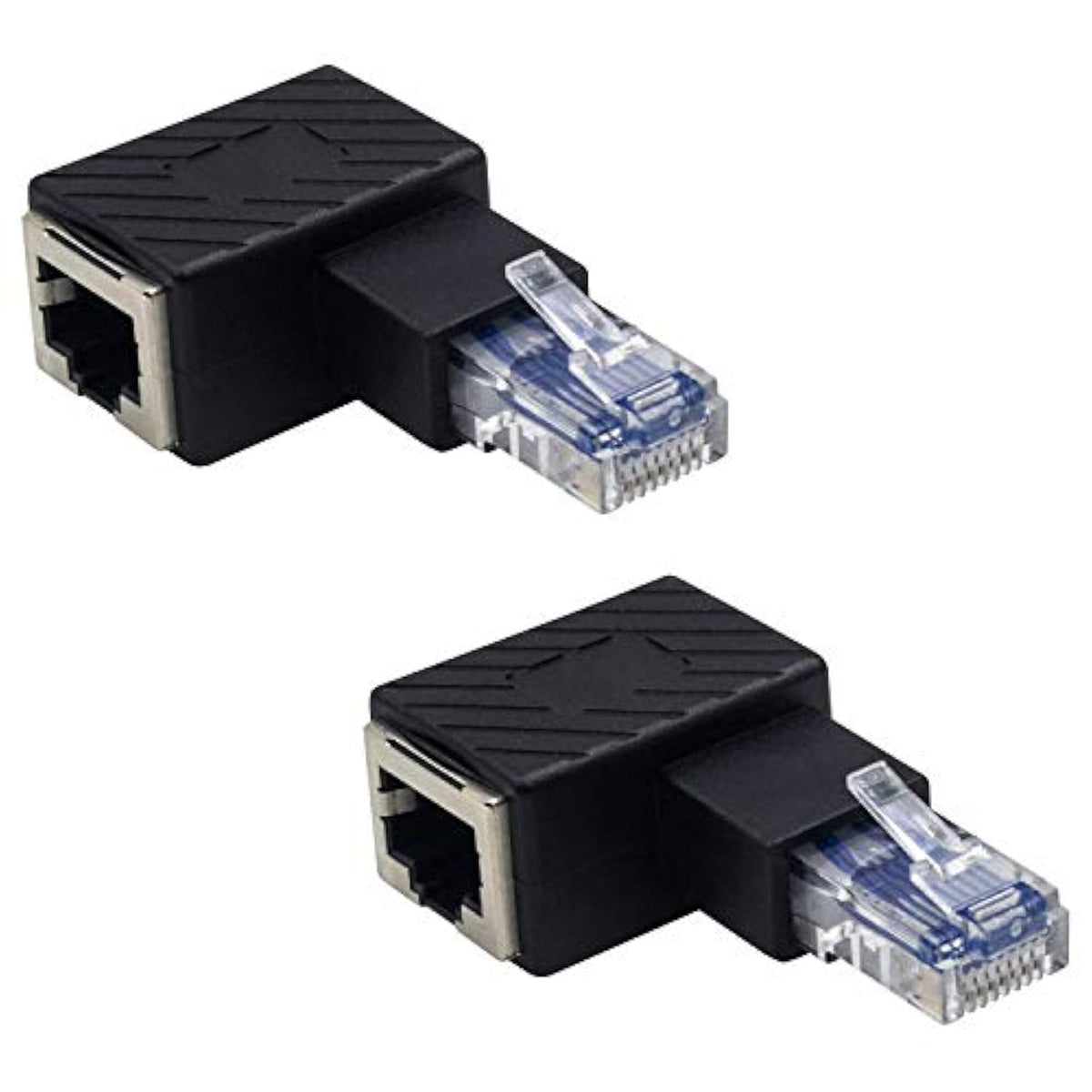 Ethernet Adapter 90 Degree, Right Angled Rj45 Male To Female Ethernet Extender