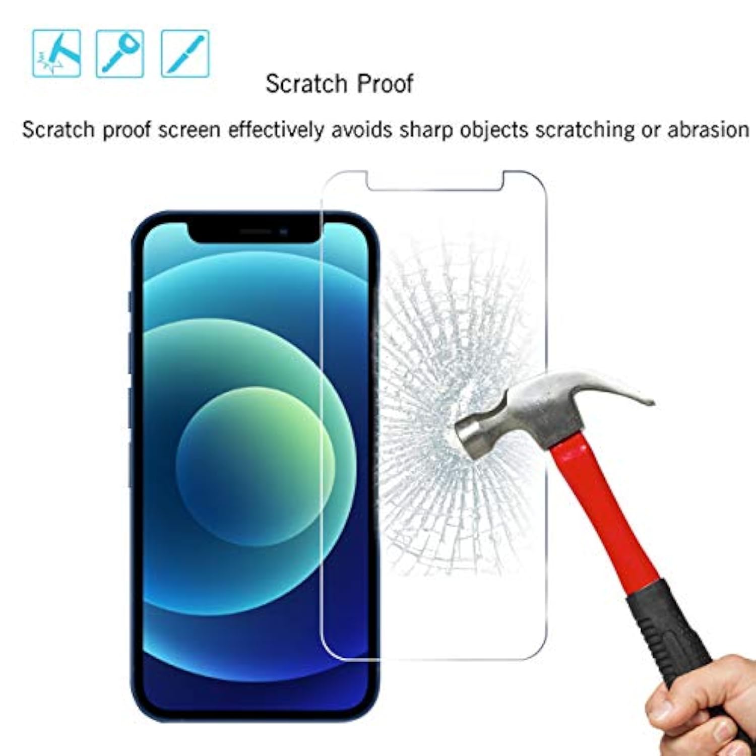 Glass Screen Protector For Iphone 12 Mini 2020 [5.4 Inch] 3Pack Tempered Glass