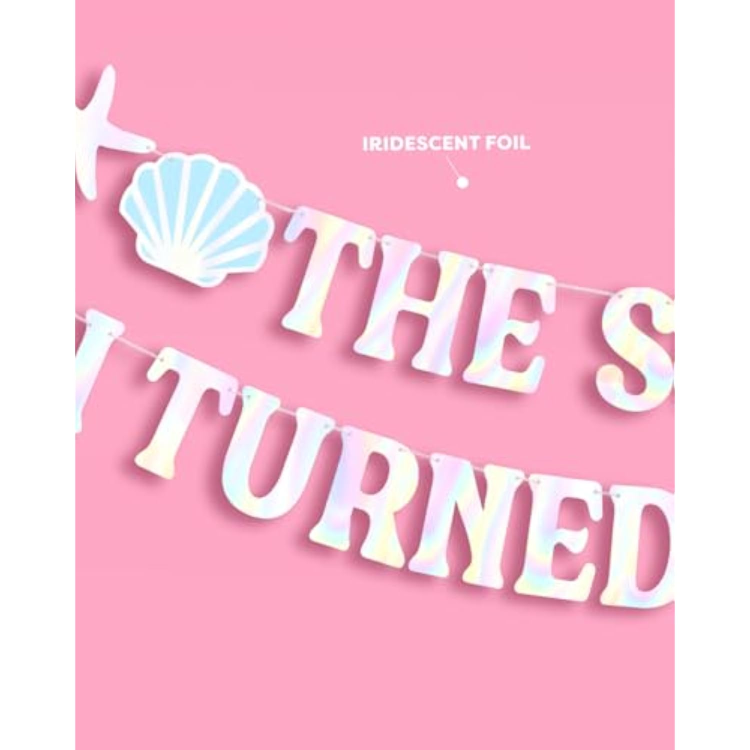 The Summer I Turned Married Banner - Iridescent Foil | 6 Ft. | Bachelorette Decorations, Bridal Party Sign, Bride To Be Background, Pretty Beach Bach Supplies