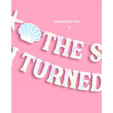 The Summer I Turned Married Banner - Iridescent Foil | 6 Ft. | Bachelorette Decorations, Bridal Party Sign, Bride To Be Background, Pretty Beach Bach Supplies