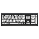 Magnus 325 | Wireless Large Print Full Size Computer Keyboard | High Contrast Black & White Keys | Soft Buttons | Ideal For Visually Impaired, Beginners And Seniors | Plug & Play