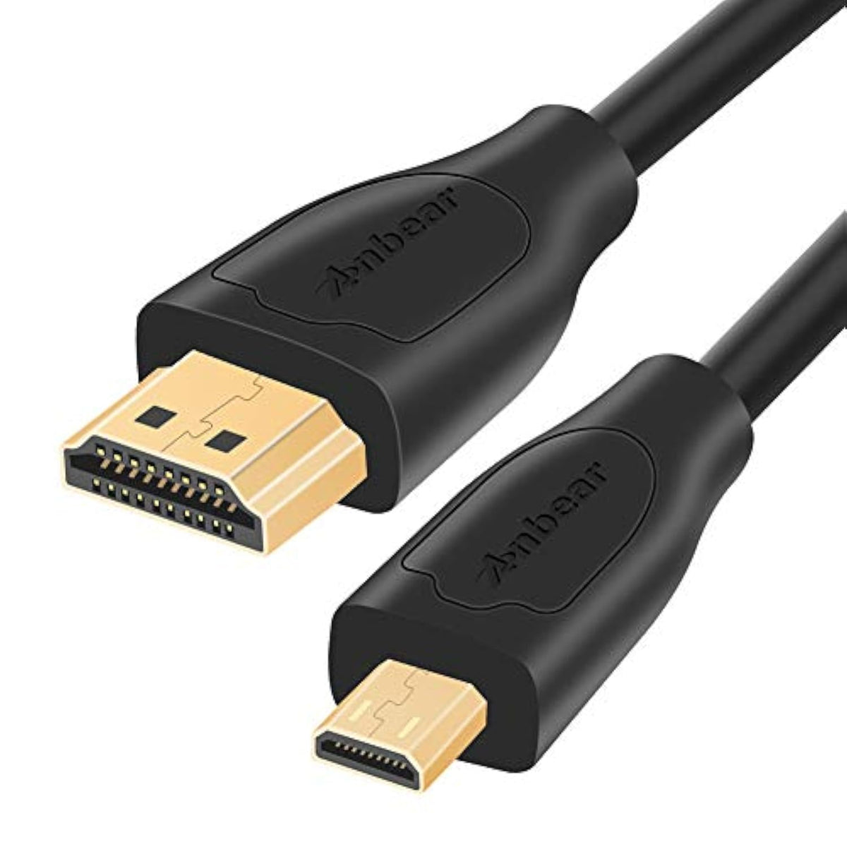 Micro Hdmi To Hdmi Cable 3Ft, Hdmi To Micro Hdmi 3 Feet Support 3D 4K 60Hz Ult