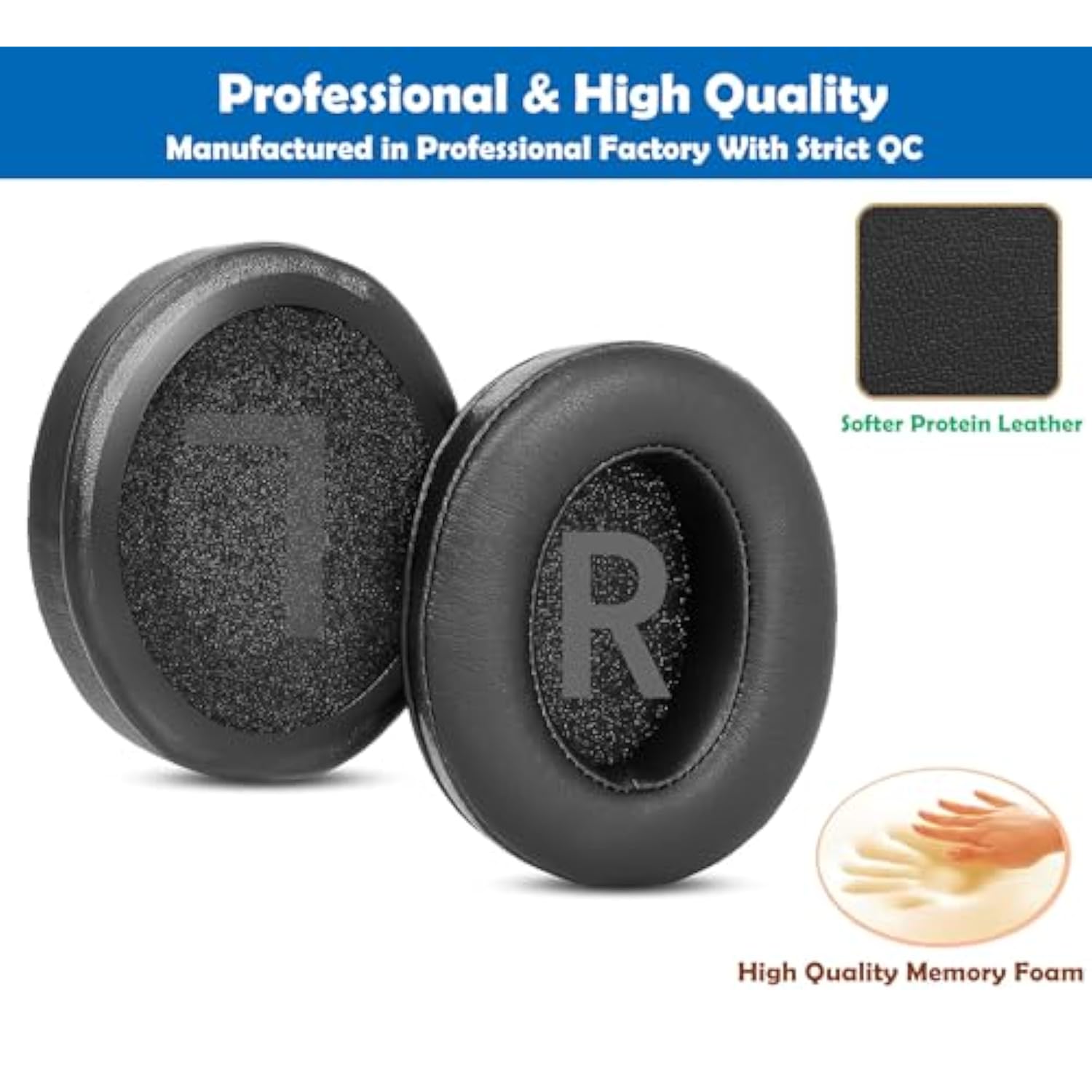 Professional Earpads Cushion Replacement Compatible With Avantree Audition, Audition Pro Ht5009, Ht4189, Ht3189, Dg59, As9Pa, As9Pa Headphones Ear Pads With Skin-Friendly Leather