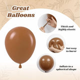60pcs Fall Balloons 12 Inch Brown Sand White Nude Gold Burnt Orange Party Decorations