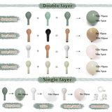 Dusty Green Nude Balloon Garland Double Stuffed Blush Brown Cream Sand White Neutral Matte Balloon Arch Kit For Baby Shower Wedding Birthday Gender Reveal Party Decoration