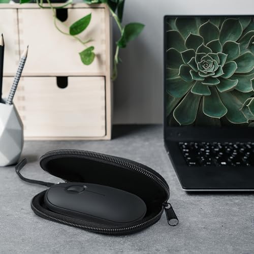Neoprene Case Compatible With Logitech Pebble Mouse 2 M350S / M350 - Case For Mouse Soft Pouch Carry Bag - Black
