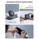 3 In 1 Charging Station For Apple Magsafe Charger Travel Accessories, Wireless Charger 3 In 1 For Iphone 16 15 Pro Max Magsafe Accessories Charger For Airpods Iwatch Iphone 12-16 Black
