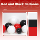 60pc Red, Black & White 12-Inch Balloons for NYE & Birthdays