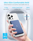 Air Power Bank for MagSafe 5000mAh, Ultra Slim Magnetic Wireless Portable Battery Charger Case with USB-C Cable, Compatible with iPhone