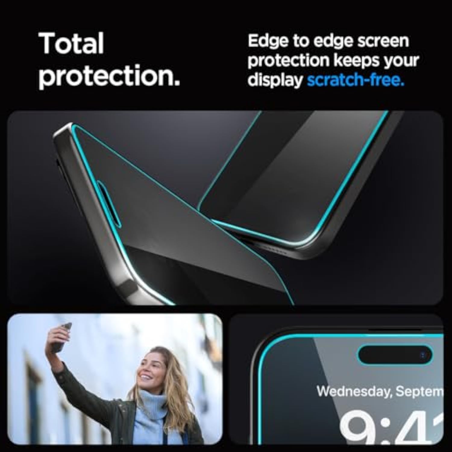 Spigen Tempered Glass Screen Protector [GlasTR EZ FIT - Privacy] Designed for iPhone 15 Pro [Case Friendly] - 2 Pack