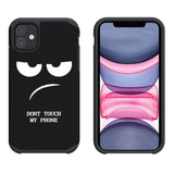 For Iphone 11 Case, Cute [Don'T Touch My Phone] Shockproof Dual Layer Heavy Duty Protective Silicone Plastic Cover For Girls Women Boys Men Phone Case (Iphone 11 6.1-Inch)