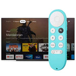 Glow Remote Cover Replacement For Google Chromecast Tv 2020 Release Voice Remote, 2Pack Silicone Protective Case With Lanyard (Mint Green And Glow Green)