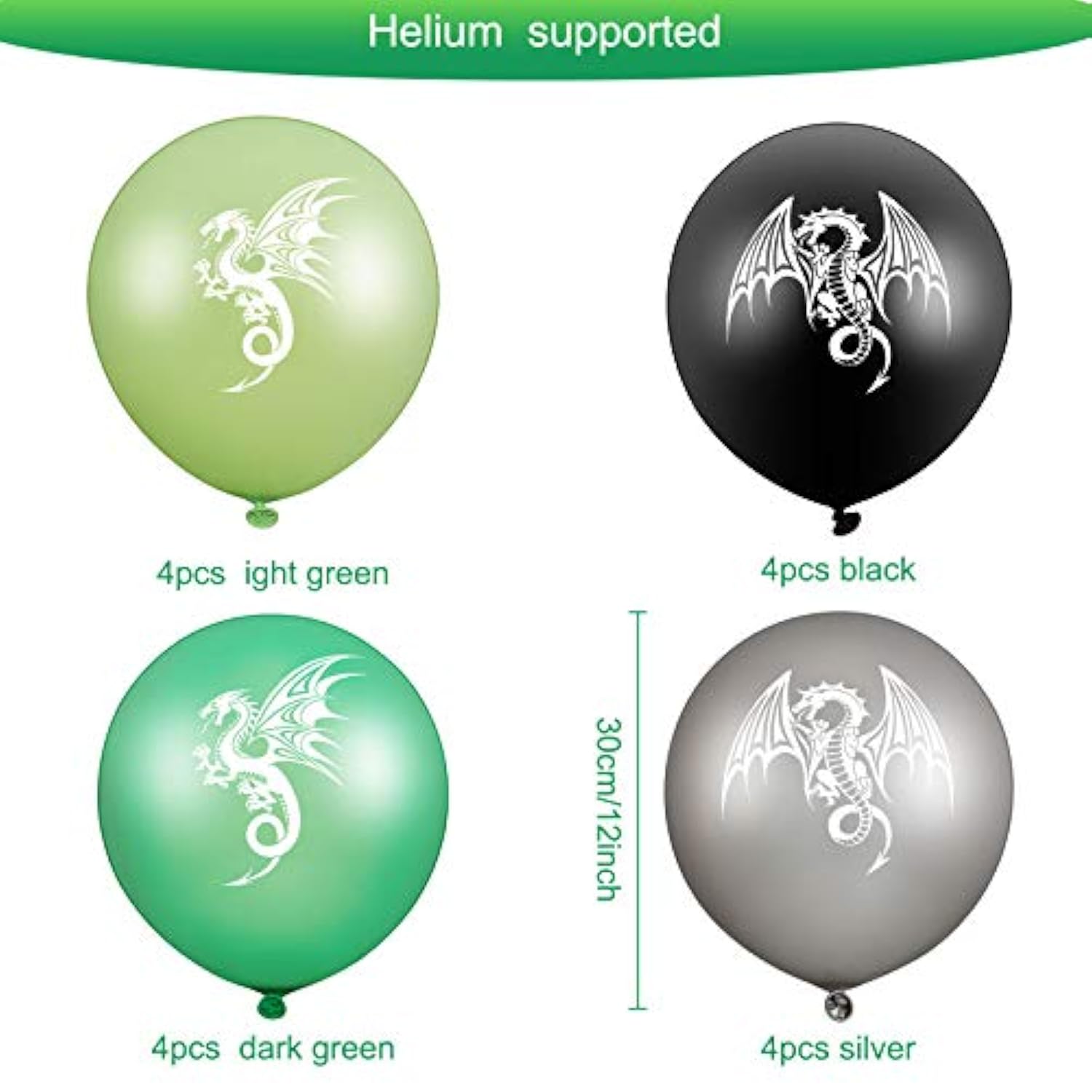 33 Pieces Dragon Birthday Party Supplies Dragon Decorations, 20 Dragon Balloons 3 Dragon Banners 10 Dragon Hanging Swirls For Dragon Themed Party Supplies