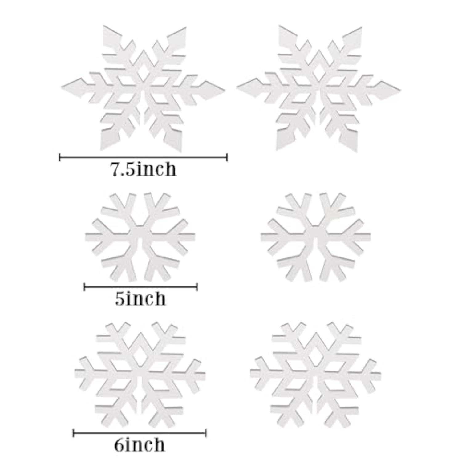 Christmas Table Wooden Sign, 3 Pcs White Snowflake Rustic Farmhouse Decoration, Multiple Sizes Tiered Tray Decor For Xmas New Year Winter Holiday Home