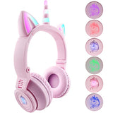 Unicorn Kids Headphones,Unicorn Bluetooth Headphones Foldable For Girls Boys T