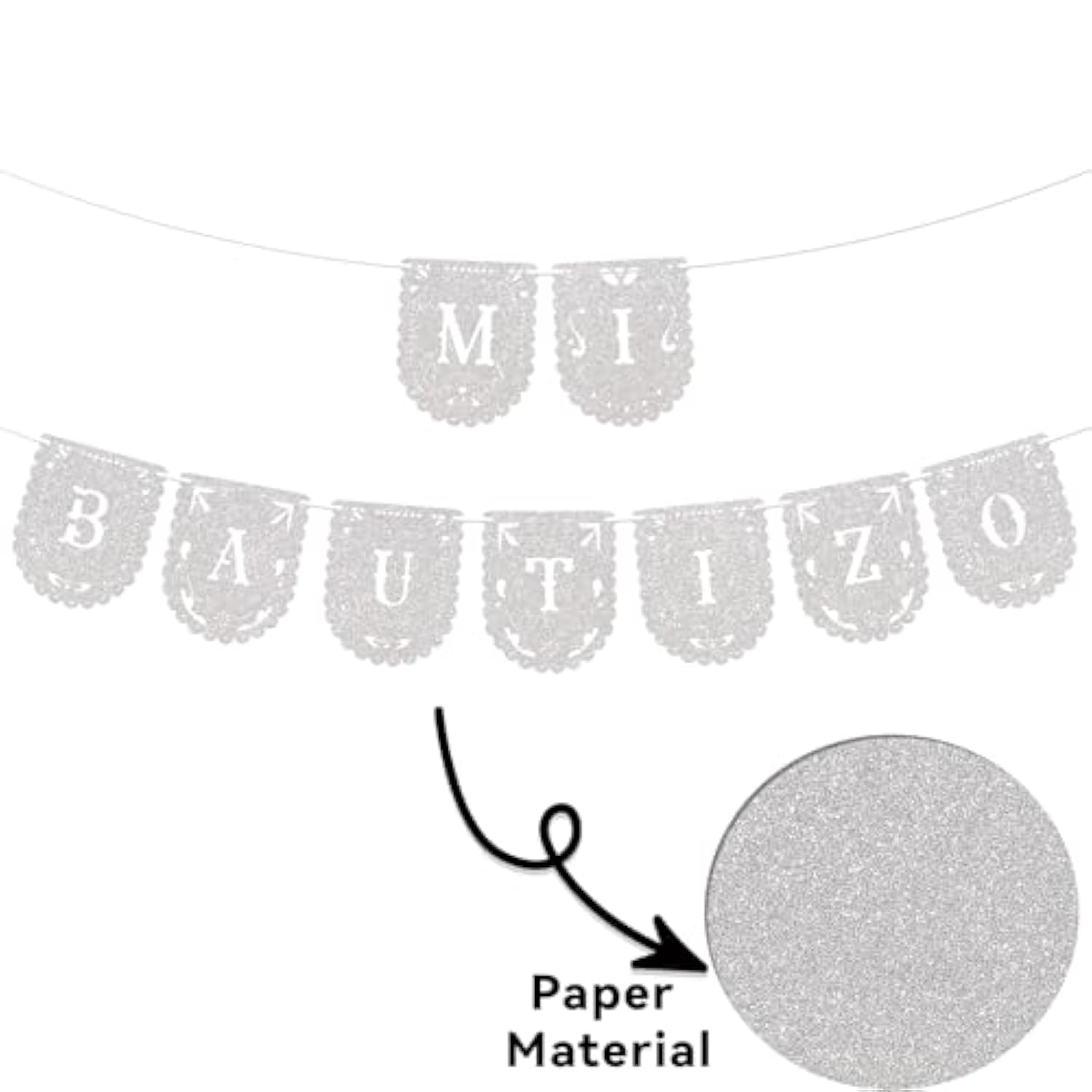 Mi Bautizo Banner – God Bless Sign for Baptism & First Communion Décor