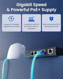 High Speed And Stability 4+1-Port Poe Switch For Home & Business, Compatible With Poe Security Camera/Nvr, Metal Housing, Wall/Desktop Mount, Rla-Ps1E