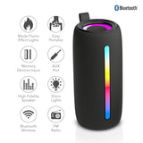 Bluetooth Speaker 25W Portable Wireless, Super Bass Stereo Sound, Splash-Resistant Outdoor Speaker with 24H Playtime, Colorful LED Lights, TWS