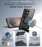 Magnetic for  Galaxy S26 Ultra Case, Built-in Invisible Kickstand, Shockproof, Non-Slip, Anti-Scratch, Compatible with Magsafe, Slim