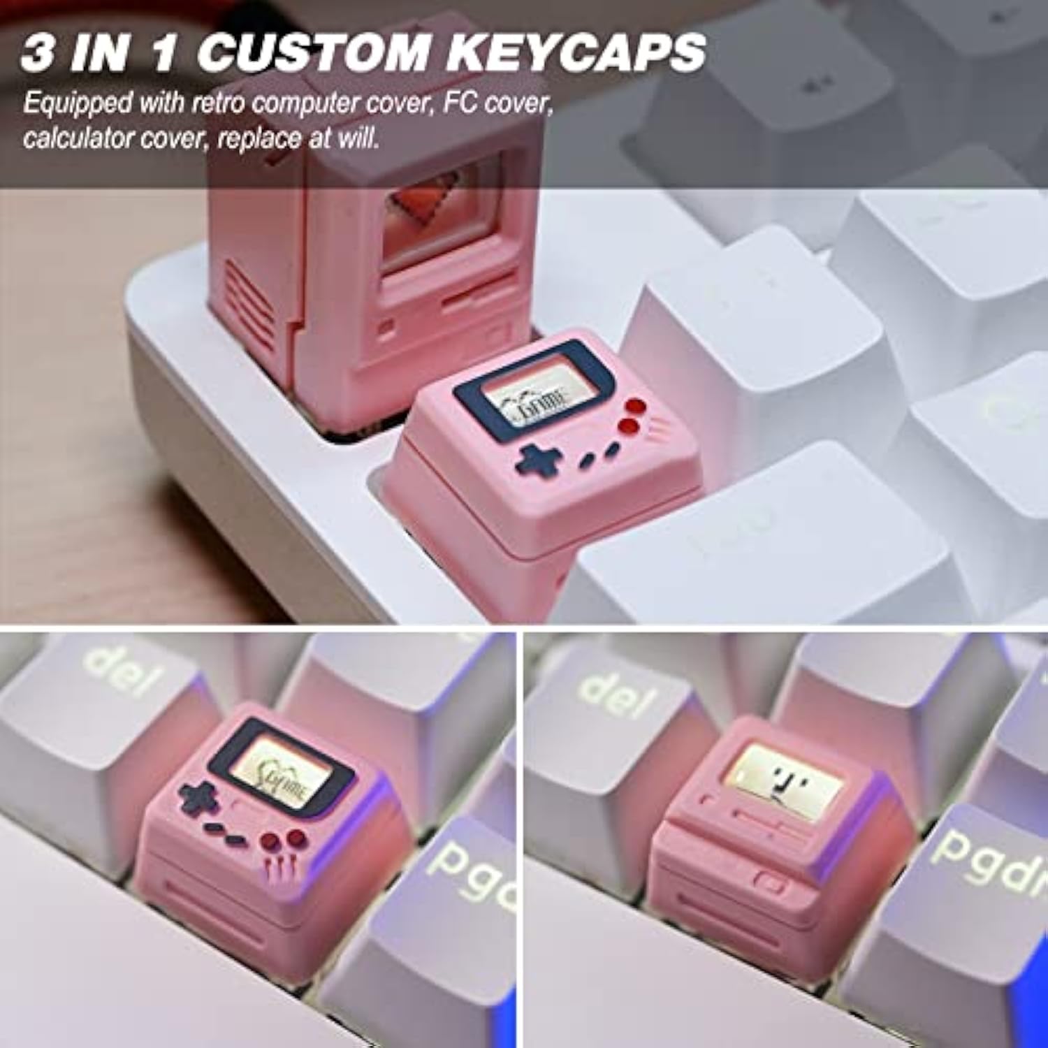 Custom Keycaps - Magnetic Panel And Light Transmission Keycaps - Classic Retro