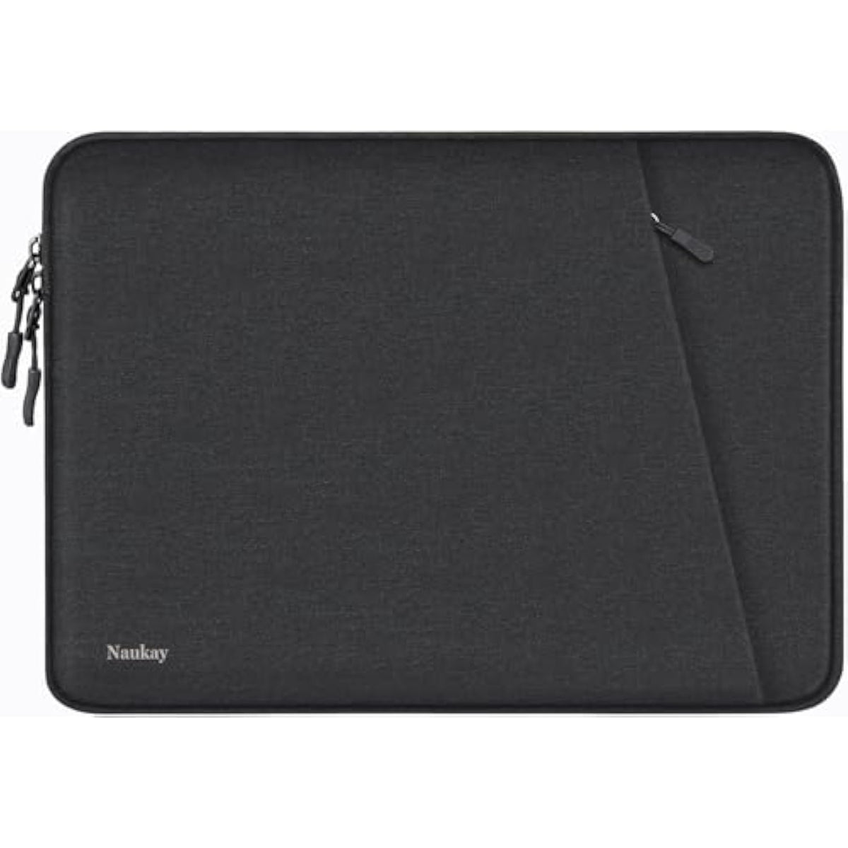 Laptop Case 15.6 Inch, Shockproof Protective Computer Sleeve Cover With Accessories Pocket, Water Resistant Traveling Carrying Laptop Bag Compatible For Macbook Dell Hp Acer Asus Lenovo, Black