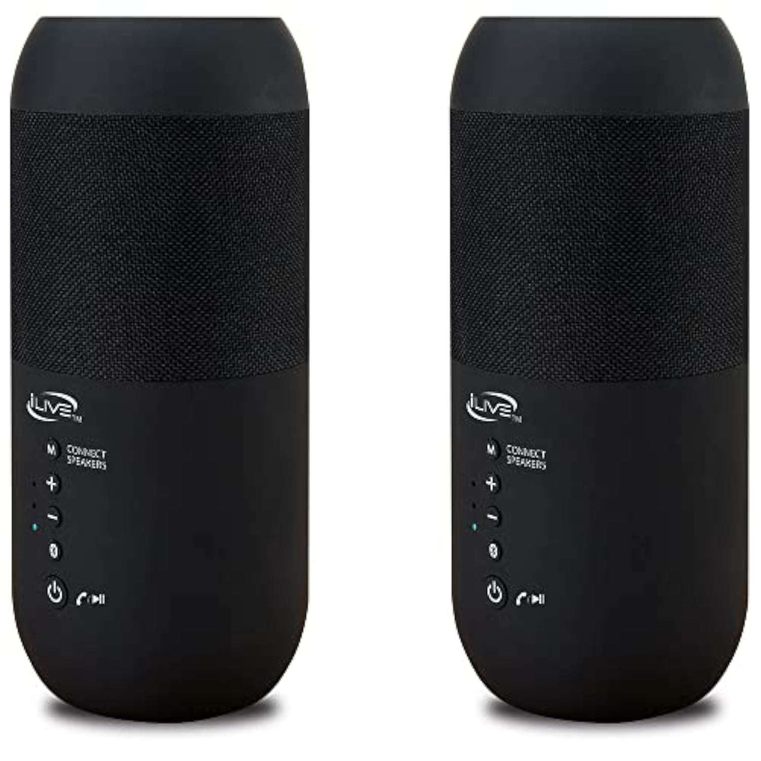 iLive ISBW240BDL ISBW240BDL Bluetooth Indoor and Outdoor Waterproof Speakers with Removable Stakes, 2 Count, Black