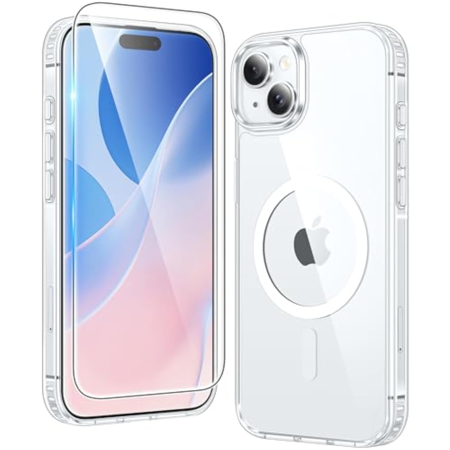 Clear Magnetic Shockproof iPhone 14/15/16 Case Military Drop Protection
