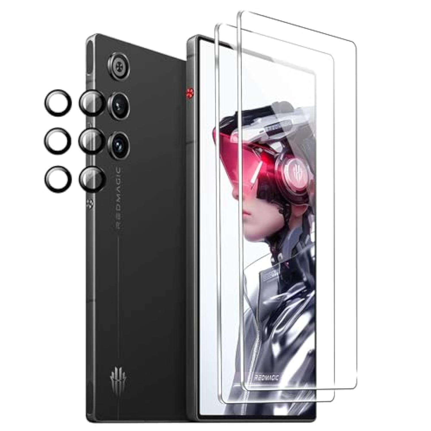 For R-Ed-M-Agic 10 Air Screen Protector With Camera Lens Protector, 9H Hardness Anti-Scratch Tempered Glass Flim, Case Friendly,(2+1 Pack)