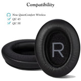 Ear Pads Replacement For Bose Qc45 Headphones - Earpads For Bose Quietcomfort 45/Quietcomfort Se (Qc Se)/New Quiet Comfort Wireless Over-Ear Headphones, Black