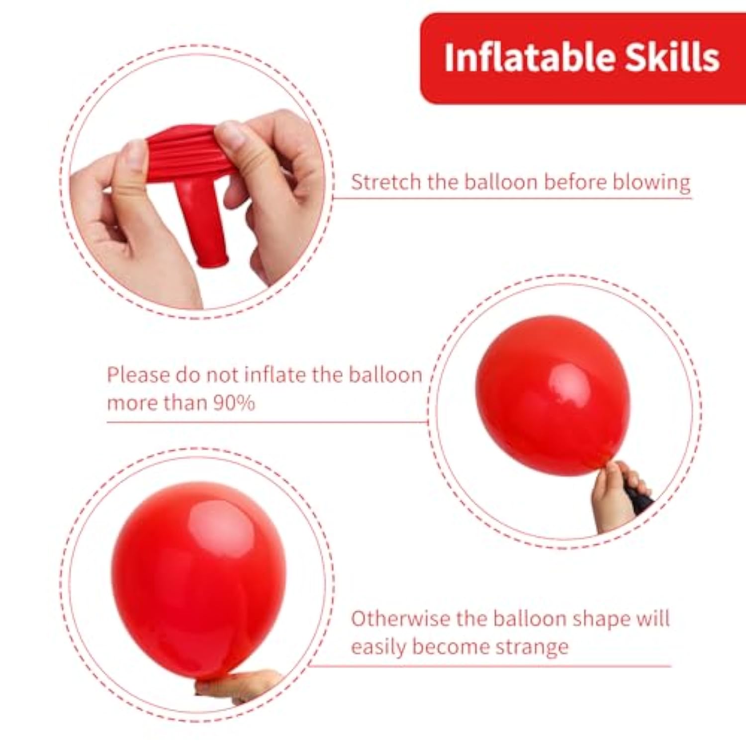 129Pcs Red Balloons Different Sizes 18 12 10 5 Inch For Garland Arch,