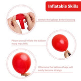 129Pcs Red Balloons Different Sizes 18 12 10 5 Inch For Garland Arch,